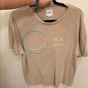 Addison Rebel Beige Graphic Tee - Short Sleeve